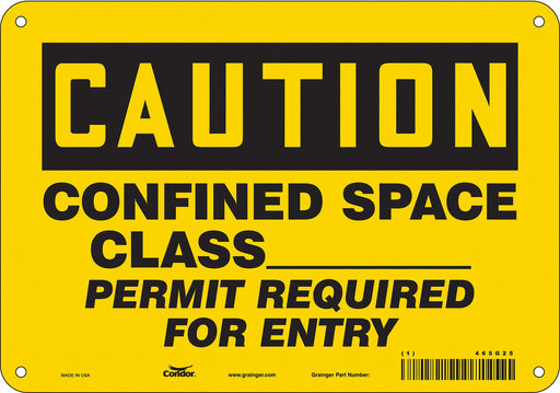 Safety Sign 7 in x 10 in Aluminum