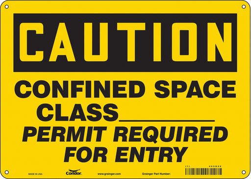 Safety Sign 10 inx14 in Aluminum