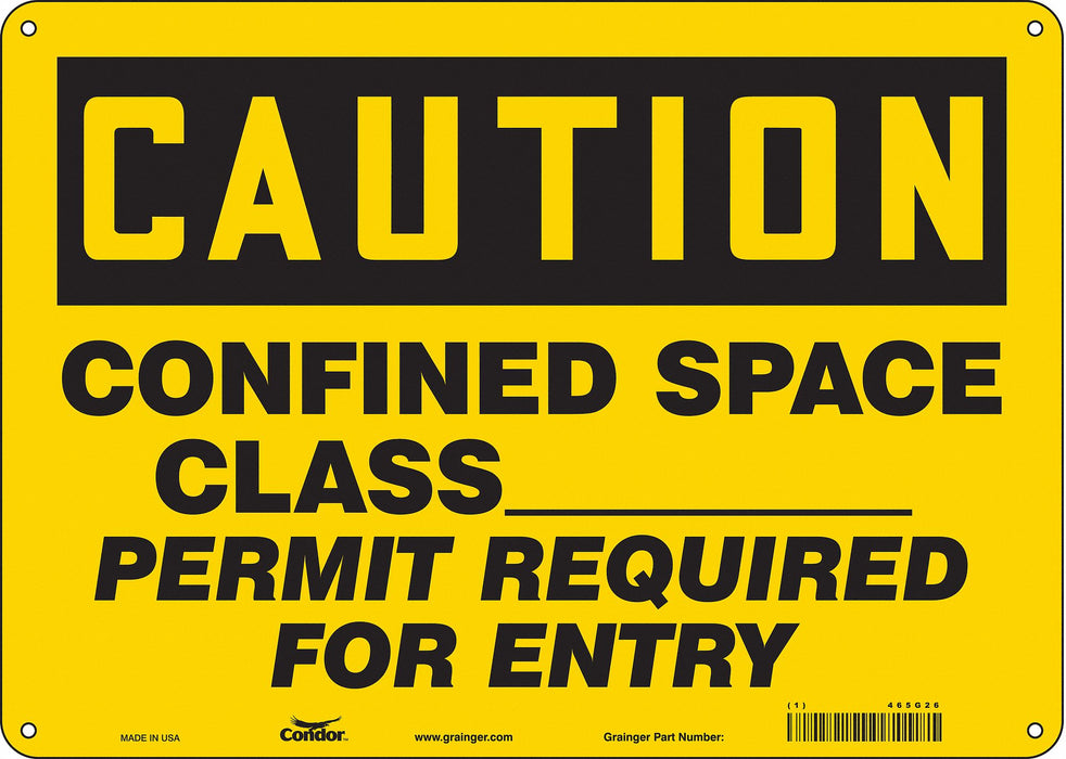 Safety Sign 10 inx14 in Aluminum