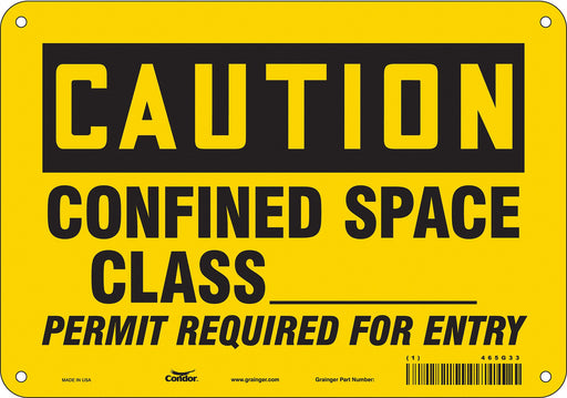 Safety Sign 7 in x 10 in Aluminum
