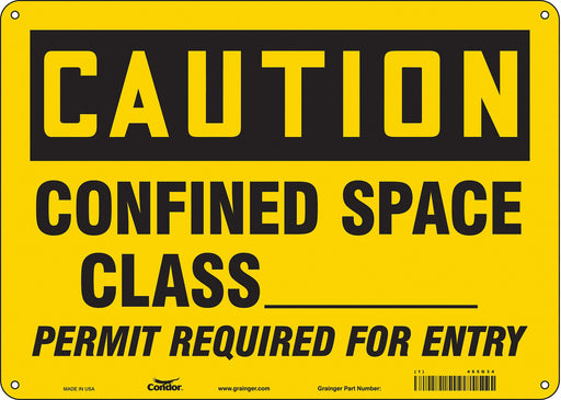 Safety Sign 10 in x 14 in Aluminum