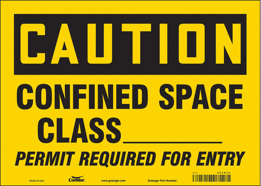 Safety Sign 10 in x 14 in Vinyl