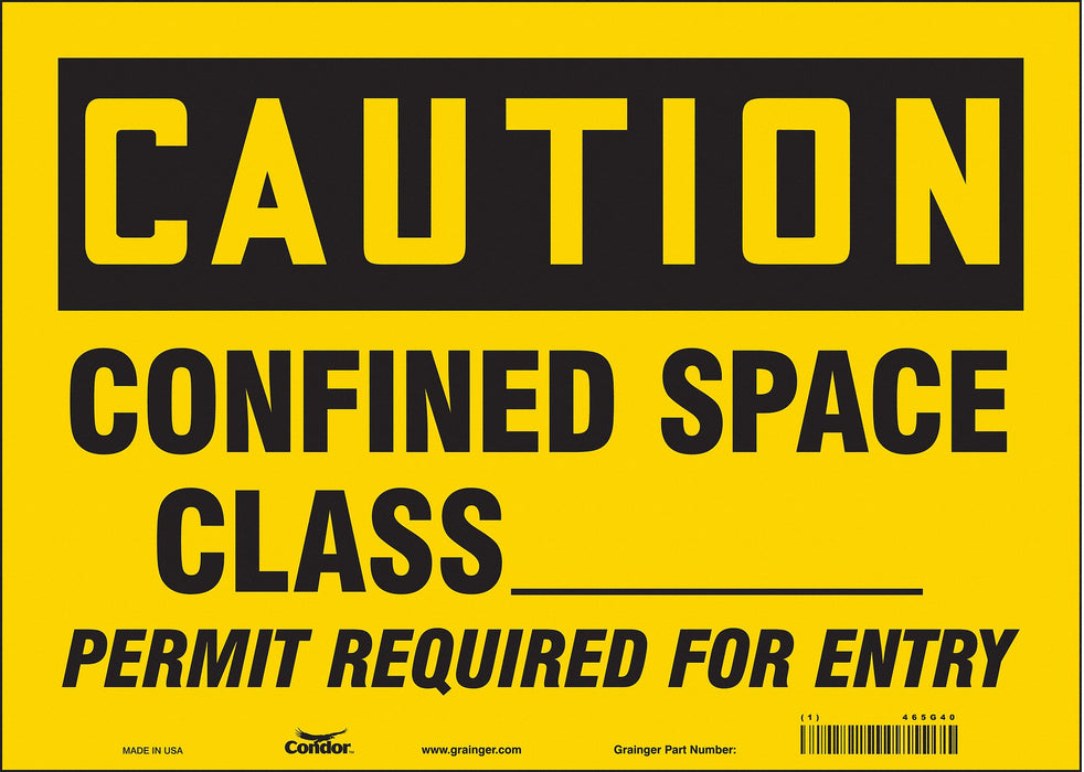 Safety Sign 10 in x 14 in Vinyl