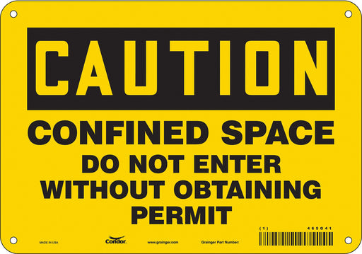Safety Sign 7 in x 10 in Aluminum