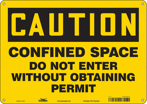 Safety Sign 10 inx14 in Aluminum