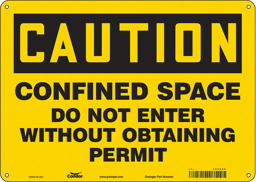 Safety Sign 10 in x 14 in Polyethylene