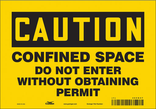 Safety Sign 7 inx10 in Vinyl