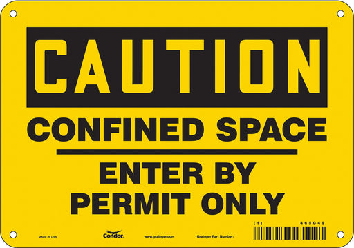 Safety Sign 7 in x 10 in Aluminum