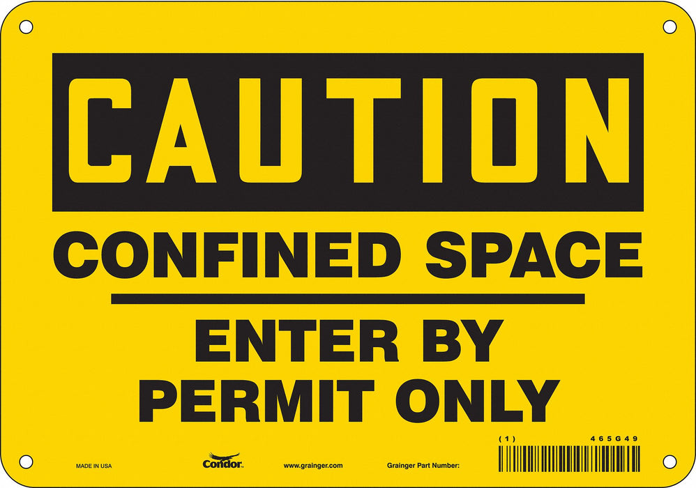 Safety Sign 7 in x 10 in Aluminum