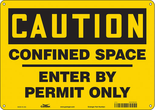 Safety Sign 10 inx14 in Aluminum