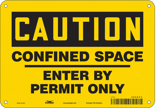 Safety Sign 7 inx10 in Polyethylene
