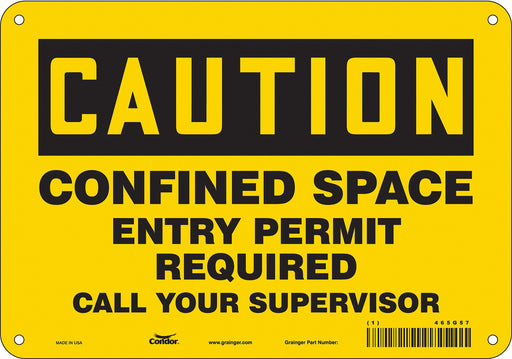 Safety Sign 7 in x 10 in Aluminum