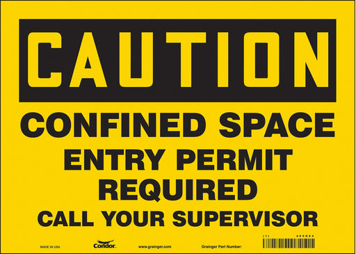 Safety Sign 10 inx14 in Vinyl