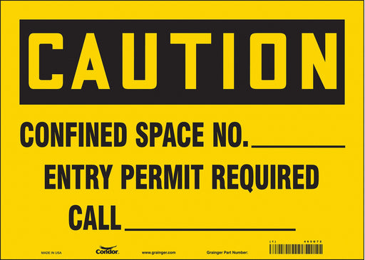 Safety Sign 10 in x 14 in Vinyl