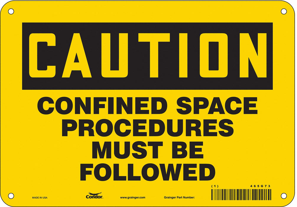 Safety Sign 7 in x 10 in Aluminum
