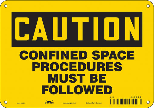 Safety Sign 7 in x 10 in Aluminum