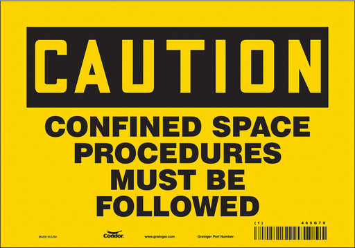 Safety Sign 7 inx10 in Vinyl