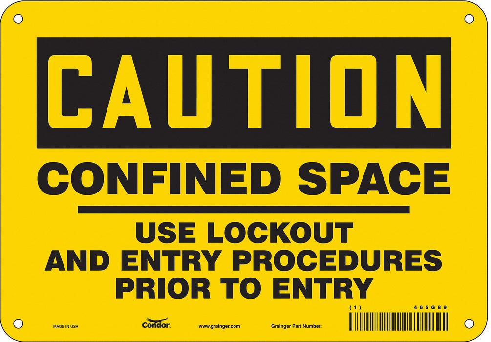 Safety Sign 7 in x 10 in Aluminum