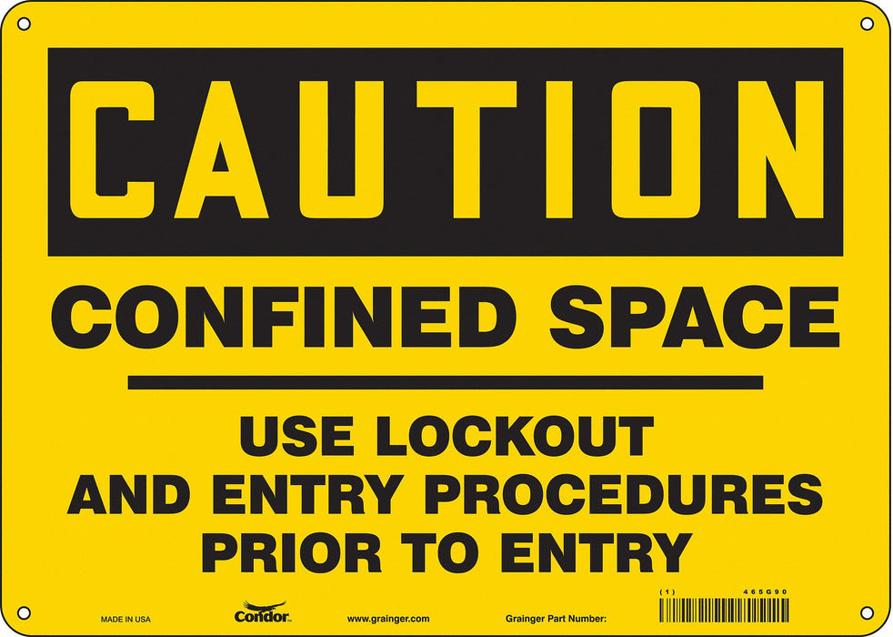 Safety Sign 10 inx14 in Aluminum