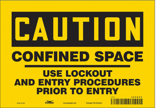 Safety Sign 7 in x 10 in Vinyl