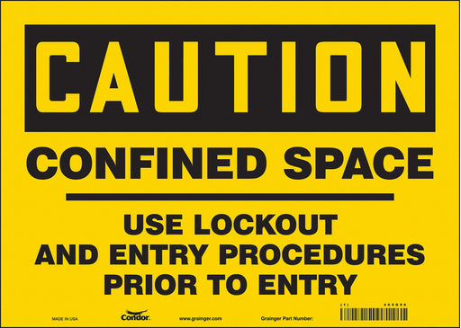 Safety Sign 10 inx14 in Vinyl