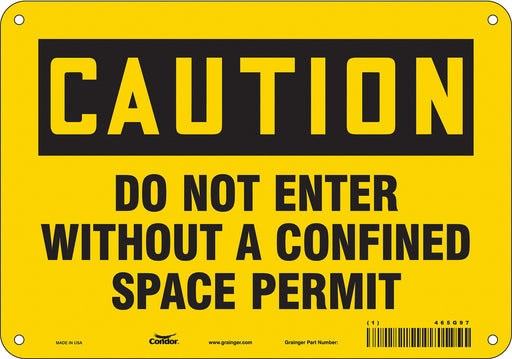 Safety Sign 7 in x 10 in Aluminum