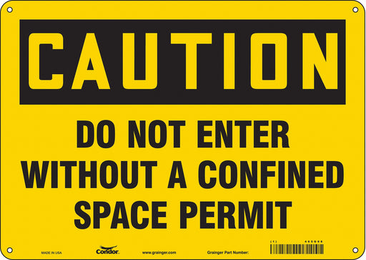 Safety Sign 10 in x 14 in Aluminum