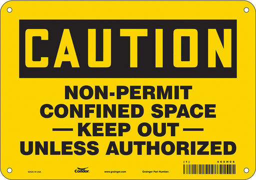 J8712 Safety Sign 7 in x 10 in Aluminum