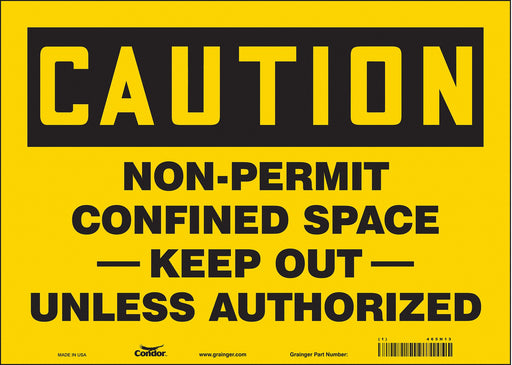 J8712 Safety Sign 10 in x 14 in Vinyl