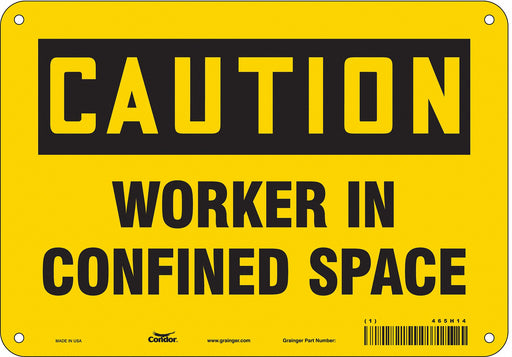 J8713 Safety Sign 7 in x 10 in Aluminum