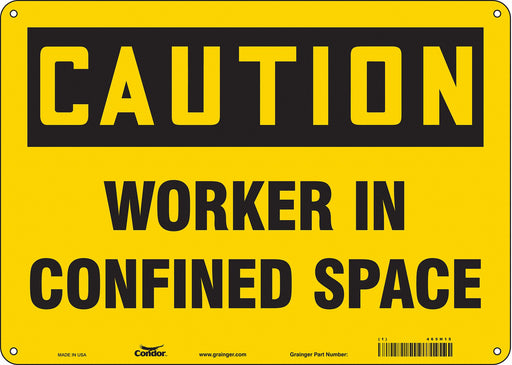 J8713 Safety Sign 10 in x 14 in Aluminum