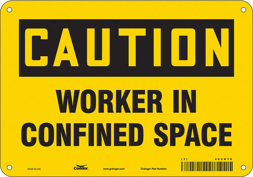 J8713 Safety Sign 7 in x 10 in Polyethylene