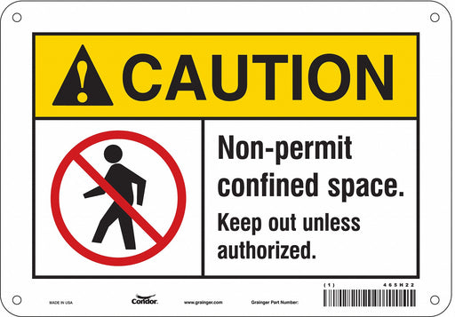 J8714 Safety Sign 7 in x 10 in Aluminum