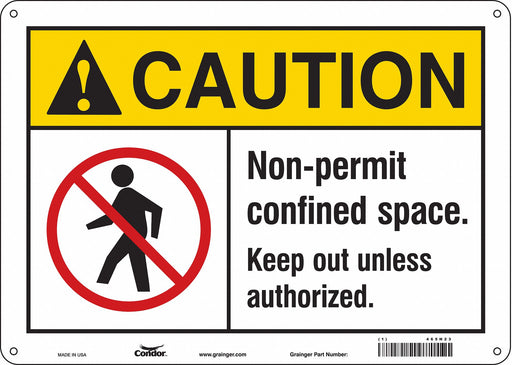 J8714 Safety Sign 10 in x 14 in Aluminum
