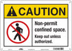 J8714 Safety Sign 10 in x 14 in Polyethylene