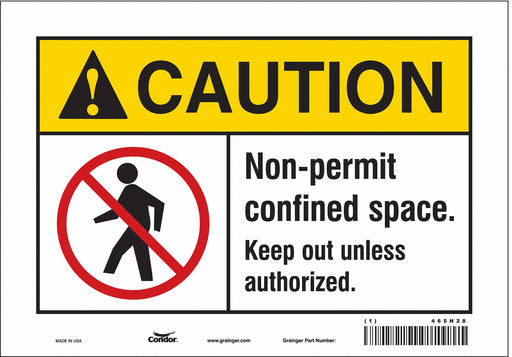 J8714 Safety Sign 7 inx10 in Vinyl