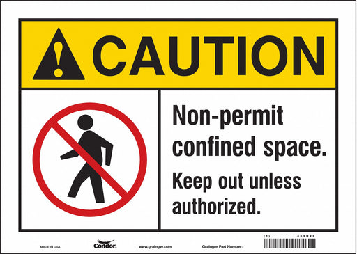 J8714 Safety Sign 10 inx14 in Vinyl