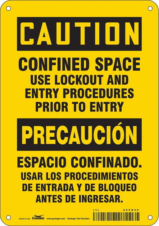 Safety Sign 7 in x 10 in Aluminum