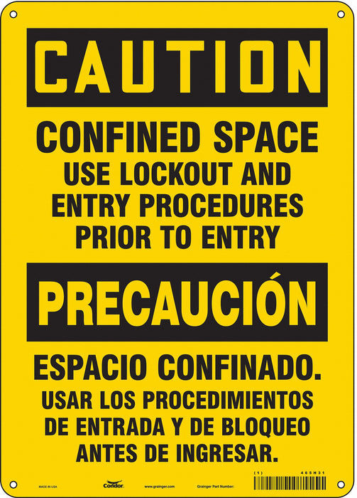 Safety Sign 10 inx14 in Aluminum