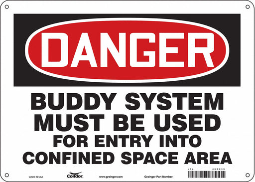 Safety Sign 10 inx14 in Aluminum