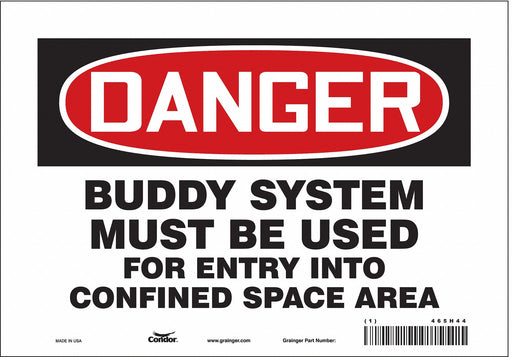 Safety Sign 7 inx10 in Vinyl