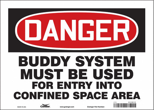 Safety Sign 10 inx14 in Vinyl
