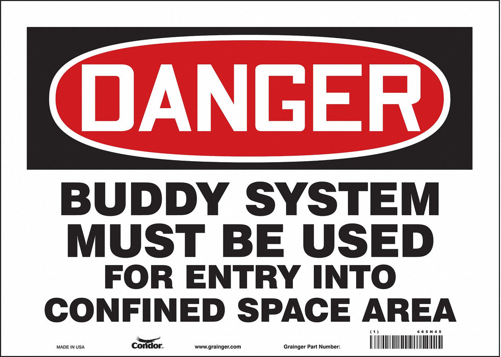 Safety Sign 10 inx14 in Vinyl