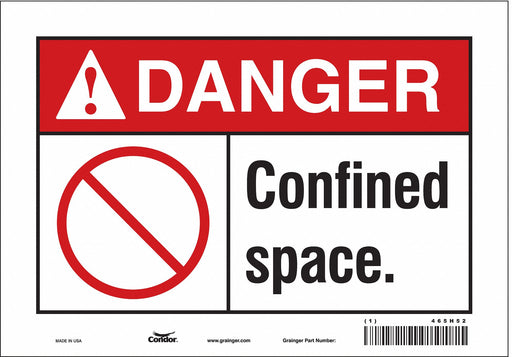 Safety Sign 7 inx10 in Vinyl