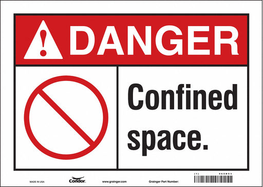Safety Sign 10 inx14 in Vinyl