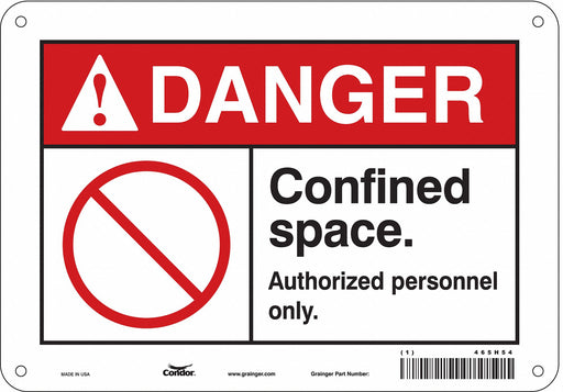 Safety Sign 7 in x 10 in Aluminum