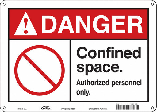 Safety Sign 10 inx14 in Aluminum