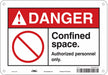 Safety Sign 7 inx10 in Polyethylene