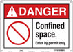 J8721 Safety Sign 10 inx14 in Polyethylene