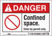 J8721 Safety Sign 3 1/2 inx5 in Vinyl